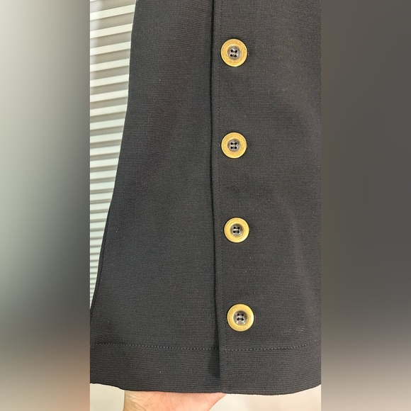 NWT Chloe Black Wool Knit Mini Skirt Gold Tone Button Detail FR 42 (US 10) - Picture 11 of 14